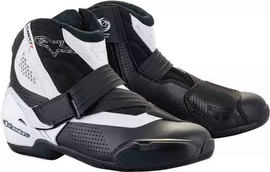 SM-1 R V2 Мотоциклетные туфли с вентиляцией Alpinestars, черно-белый