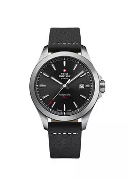 Sma34077.07 кожаные мужские наручные часы Swiss Military By Chrono, серебряный