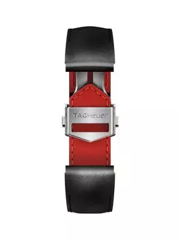 Смарт-часы Calibre E4 с кожаным ремешком с возможностью подключения TAG Heuer, черный