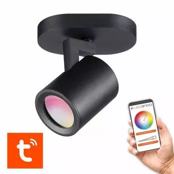 Smarter Spot Nirual - настенный точечный светильник с 1 лампой - потолочный точечный светильник - черный - вкл. лампу Tuya LED GU10 - точечный светильник - потолочный точечный светильник Ledando