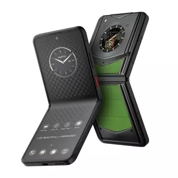 Смартфон Vertu IronFlip, Bamboo Green Crocodile Leather Enjoyment Edition, 12 ГБ/512 ГБ, 2 Nano-SIM, черный/зеленый