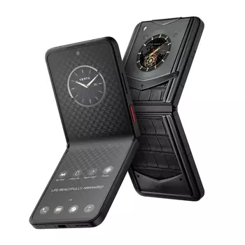 Смартфон Vertu IronFlip, Basalt Black Alligator Leather Enjoyment Edition, 12 ГБ/512 ГБ, 2 Nano-SIM, черный