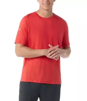 SmartWool Футболка из ультралегкой смесовой шерсти с короткими рукавами, красный