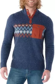 Smartwool Мужской плотный свитер на пуговицах с длинными рукавами