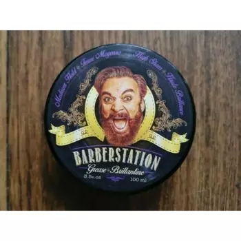 Смазка Brilliantine Средняя Фиксация Высокий Блеск 100Г, Barberstation