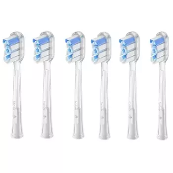 Сменные головки для эффективной очистки жесткой зубной щетки - 6 шт Laifen