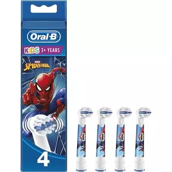 Сменные насадки для электрической зубной щетки Oral-B Kids Spiderman для детей от 3 лет с очень мягкой щетиной