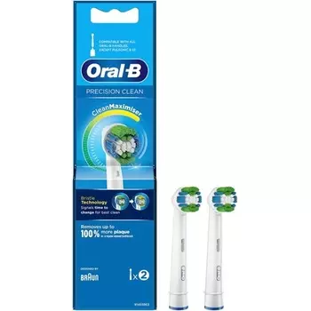 Сменные насадки Oral-B Precision Clean с технологией CleanMaximiser, 2 шт. Зеленый Желтый