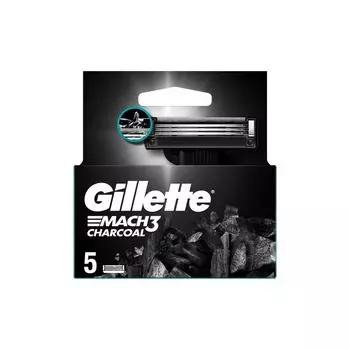 Сменные угольные бритвенные головки Mach3 (5 шт.) Gillette