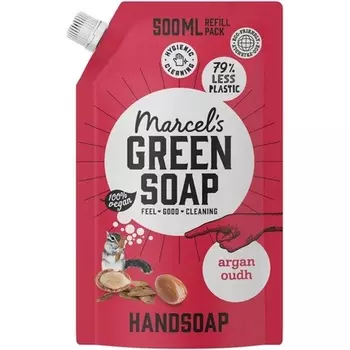 Сменный блок мыла для рук Аргана и Уд 500мл, Marcel'S Green Soap