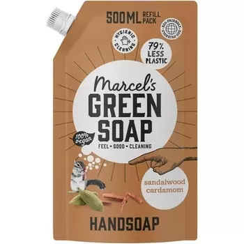 Сменный блок мыла для рук «Сандал и кардамон», 500 мл, Marcel'S Green Soap