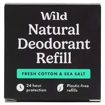 Сменный блок натурального дезодоранта Fresh Cotton Sea Salt - 40 г Wild