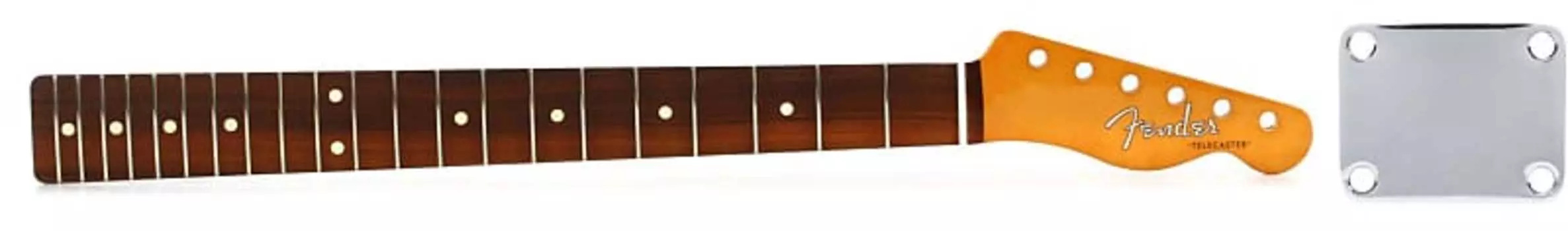 Сменный гриф Fender Classic Series '60s Telecaster - комплект накладки на гриф Pau Ferro с изношенной пластиной гитарного грифа Fender Road с фурнитурой 0991603921=1 0997216000=1