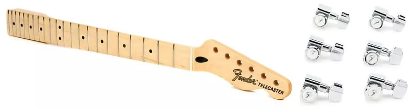 Сменный гриф Fender серии Deluxe Telecaster — комплект из кленовой накладки на гриф с замком Fender Набор инструментов для настройки Stratocaster/Telecaster — хром 0990818100=1 0997600921=1