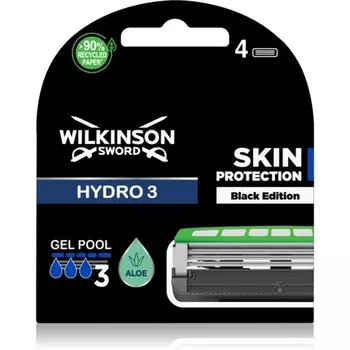 Сменный картридж Hydro3 Skin Protection Black Edition — упаковка из 4 шт Wilkinson Sword