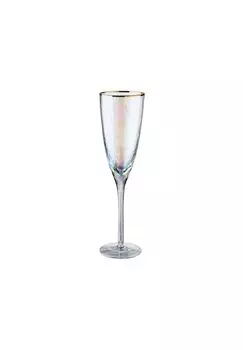SMERALDA Бокал для шампанского с золотой оправой 250мл BUTLERS, прозрачный