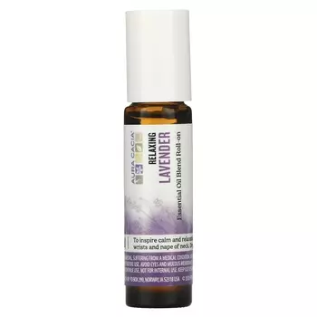 Смесь эфирных масел Aura Cacia, успокаивающий шариковый ароматизатор с лавандой, 9,2 мл