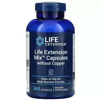 Смесь Капсул без Меди Life Extension, 360 капсул