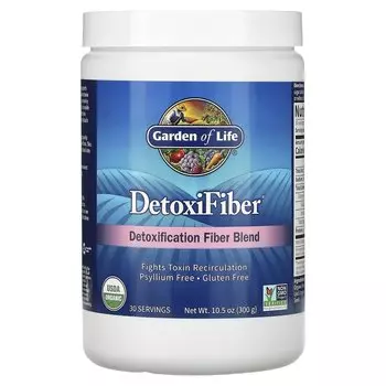 Смесь клетчатки Garden of Life DetoxiFiber для детоксикации, 300 г