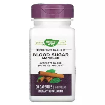 Смесь премиум-класса Nature's Way Blood Sugar Manager, 90 капсул