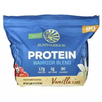 Смесь Warrior, Протеин, ваниль, 4,96 фунта (2,25 кг) Sunwarrior