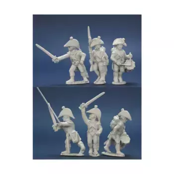 Смешанное французское командование до 1812 г., устав / парадная форма и двурог, наступление, Napoleonics - French (28mm) (Front Rank Miniatures)