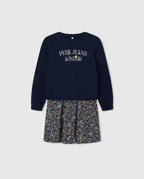Смешанное платье Pepe Jeans, мультиколор