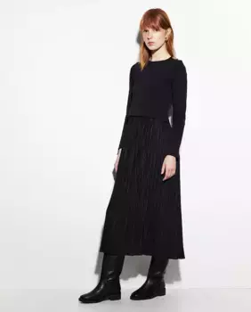 Смешанное платье Sfera, черный