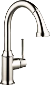 Смеситель для кухни Hansgrohe Talis C Higharc с одним отверстием и выдвижным распылителем, polished chrome