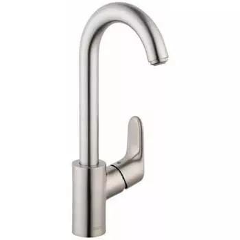 Смеситель Hansgrohe 04507801 Focus Bar с поворотным изливом на 150 градусов, steel optic