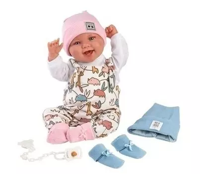 Смеющаяся куколка Тала/Тало, микс одежды, 44 см Llorens