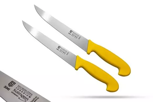 SMI - 8 дюймов - кухонные ножи из 2 предметов Золинген Нож для мясника - нож для мясника Нож для шеф-повара - нож для мясника из нержавеющей стали Германия Solingen