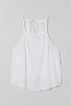 Сморщенный топ H&amp;M, белый