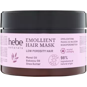 Смягчающая маска для волос с низкой пористостью Hebe Naturals, 230 мл