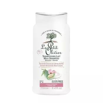 Смягчающий шампунь для нормальных волос «Миндальное молоко и рисовый крем» Le Petit Olivier