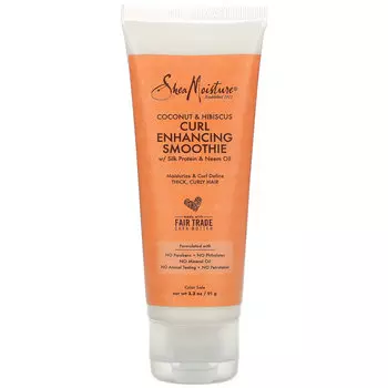 Смузи SheaMoisture для локонов с шелковым протеином и маслом нима, кокосом и гибискусом, 91 г