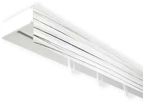 SN DECO GROUP Карниз для штор "Карниз SH с крышкой", 1 направляющая, фиксированный размер 580 см, белый/пепельный
