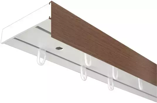 SN DECO GROUP Карниз для штор "Карниз SH (1) с панелью 5 см", 2 направляющие, фиксированный размер 150 см, белый