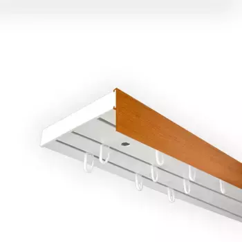 SN DECO GROUP Карниз для штор "Карниз SH (1) с панелью 5 см", 3 направляющие, фиксированный размер 600 см, белый