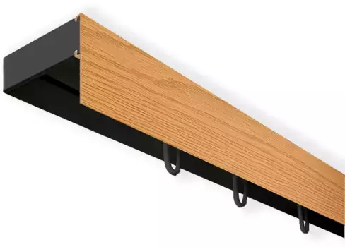 SN DECO GROUP Карниз для штор "Карниз SH с крышкой", 1 направляющая, фиксированный размер 300 см, черный