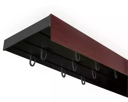 SN DECO GROUP Карниз для штор "Карниз SH (1) с панелью 5 см", 3 направляющие, фиксированный размер 480 см, черный