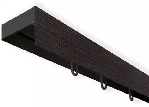 SN DECO GROUP Карниз для штор "Карниз SH с крышкой", 1 направляющая, фиксированный размер 200 см, черный
