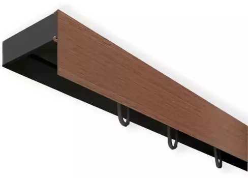 SN DECO GROUP Карниз для штор "Карниз SH с крышкой", 1 направляющая, фиксированный размер 540 см, черный