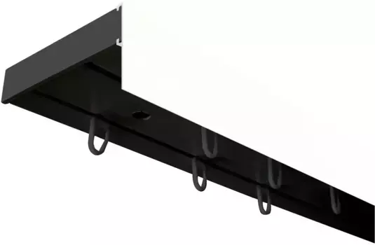 SN DECO GROUP Карниз для штор "Карниз SH с крышкой", 2 направляющие, фиксированный размер 540 см, черно-белый