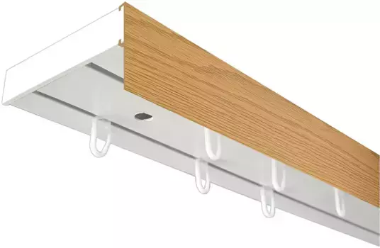 SN DECO GROUP Карниз для штор "Карниз SH (1) с панелью 5 см", 2 направляющие, фиксированный размер 580 см, белый