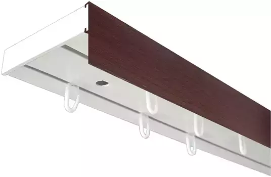 SN DECO GROUP Карниз для штор "Карниз SH (1) с панелью 5 см", 2 направляющие, фиксированный размер 120 см, белый