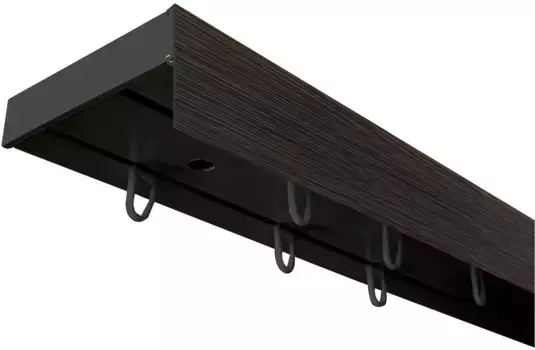 SN DECO GROUP Карниз для штор "Карниз SH с крышкой", 2 направляющие, фиксированный размер 240 см, черный