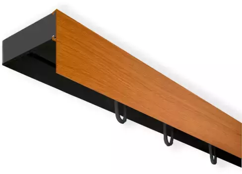 SN DECO GROUP Карниз для штор "Карниз SH с крышкой", 1 направляющая, фиксированный размер 200 см, черный