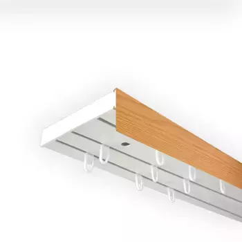 SN DECO GROUP Карниз для штор "Карниз SH с крышкой", 3 направляющие, фиксированный размер 120 см, белый