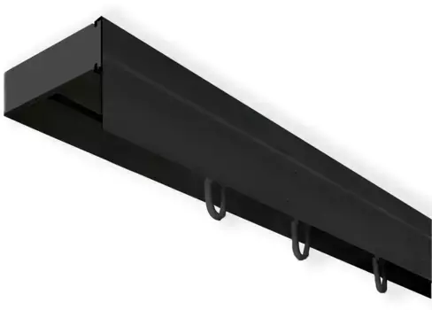 SN DECO GROUP Карниз для штор "Карниз SH с крышкой", 1 направляющая, фиксированный размер 540 см, черный